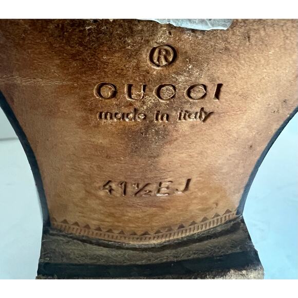 Gucci Men’s Horsebit Black Leather Slip On Loafer Dress Shoes Sz EU 41.5EJ - Picture 12 of 13